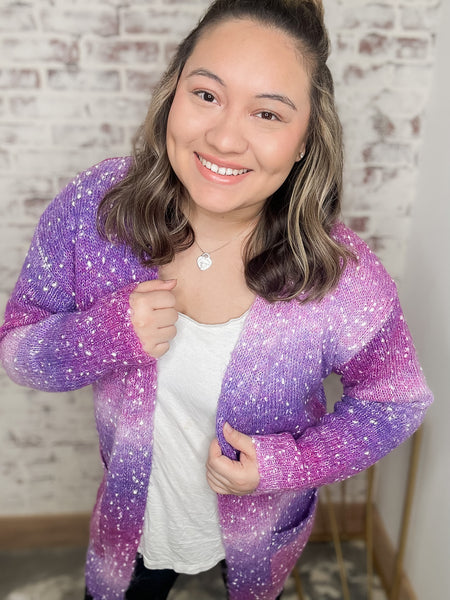 Blakeley Purple Ombre Cardigan