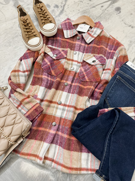 Sunset Plaid Norah Plaid Shacket