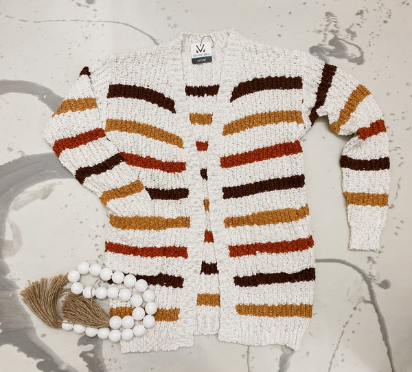 Michelle Mae Fall Stripe Cardigan