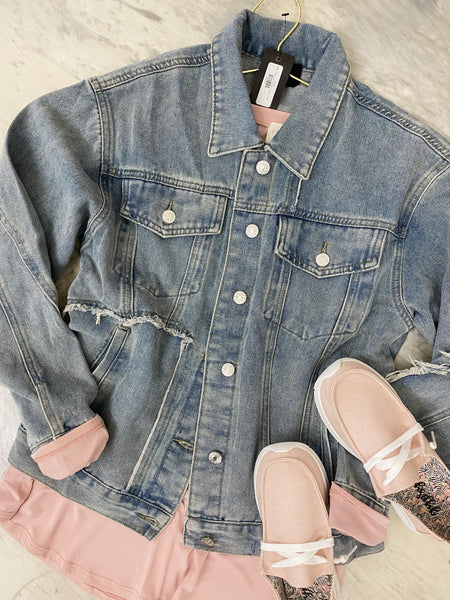 Perfect Timing Oversized Denim Jacket