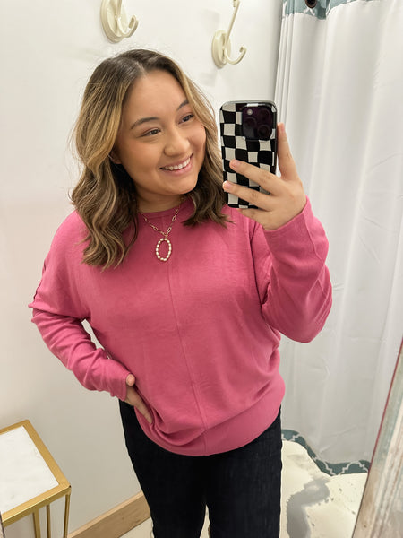 Dolman Oversized Comfy Rose