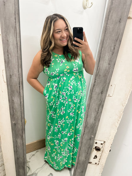 Samantha Maxi Dress Green Floral