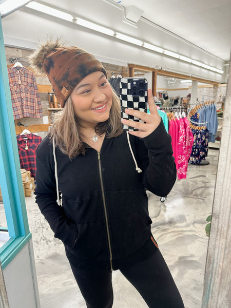 Ampersand Ave Full Zip Black Jack