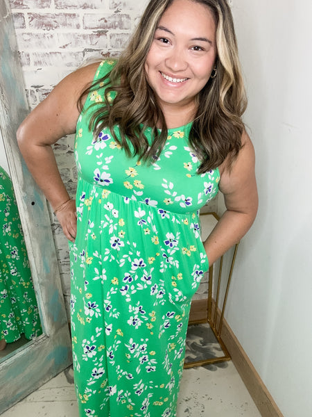 Samantha Maxi Dress Green Floral
