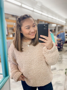 Oatmeal Loose Fit Knitted Sweater