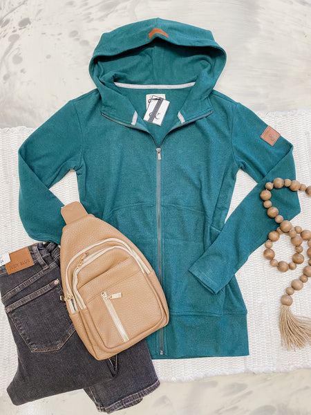 Ampersand Avenue Performance Fleece FullZip Evergreen