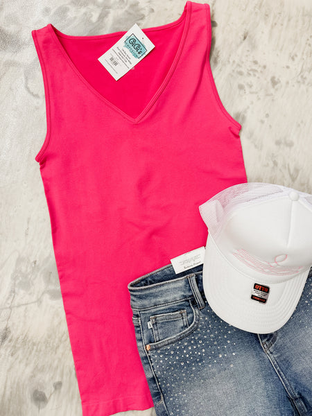 Seamless Tank In Fuchsia