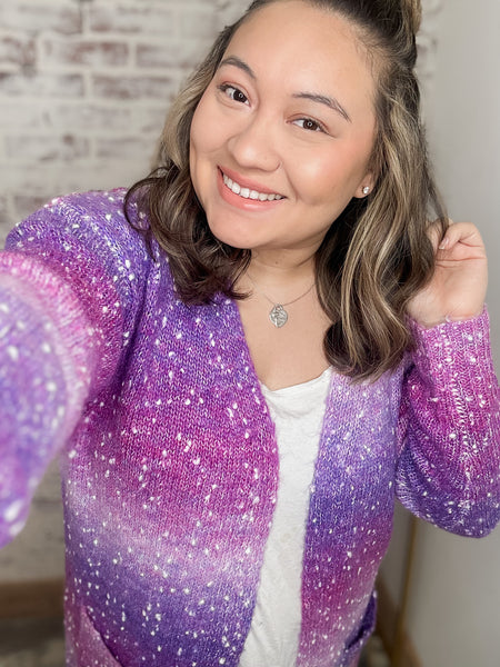 Blakeley Purple Ombre Cardigan