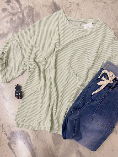 Oversized Corded Knit Roll