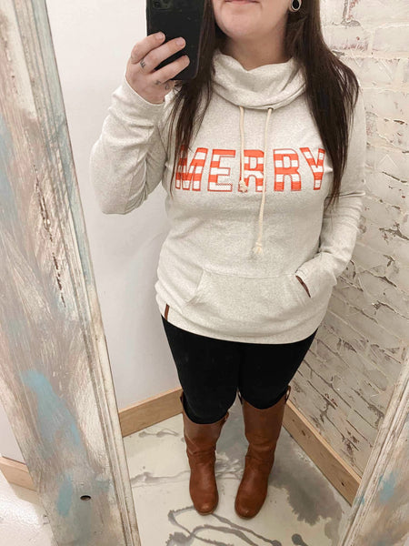 Ampersand Ave CowlNeck Sweatshirt Merry