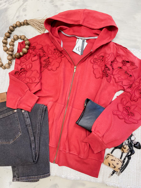 Ampersand Avenue University FullZip Love Story Crimson