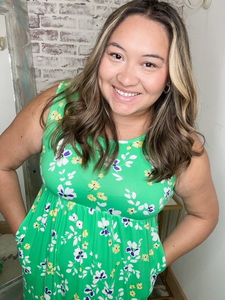 Samantha Maxi Dress Green Floral