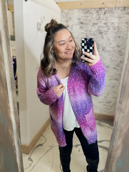 Blakeley Purple Ombre Cardigan