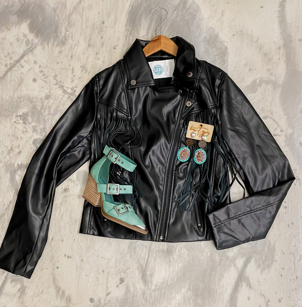 Fringe Moto Leather Jacket