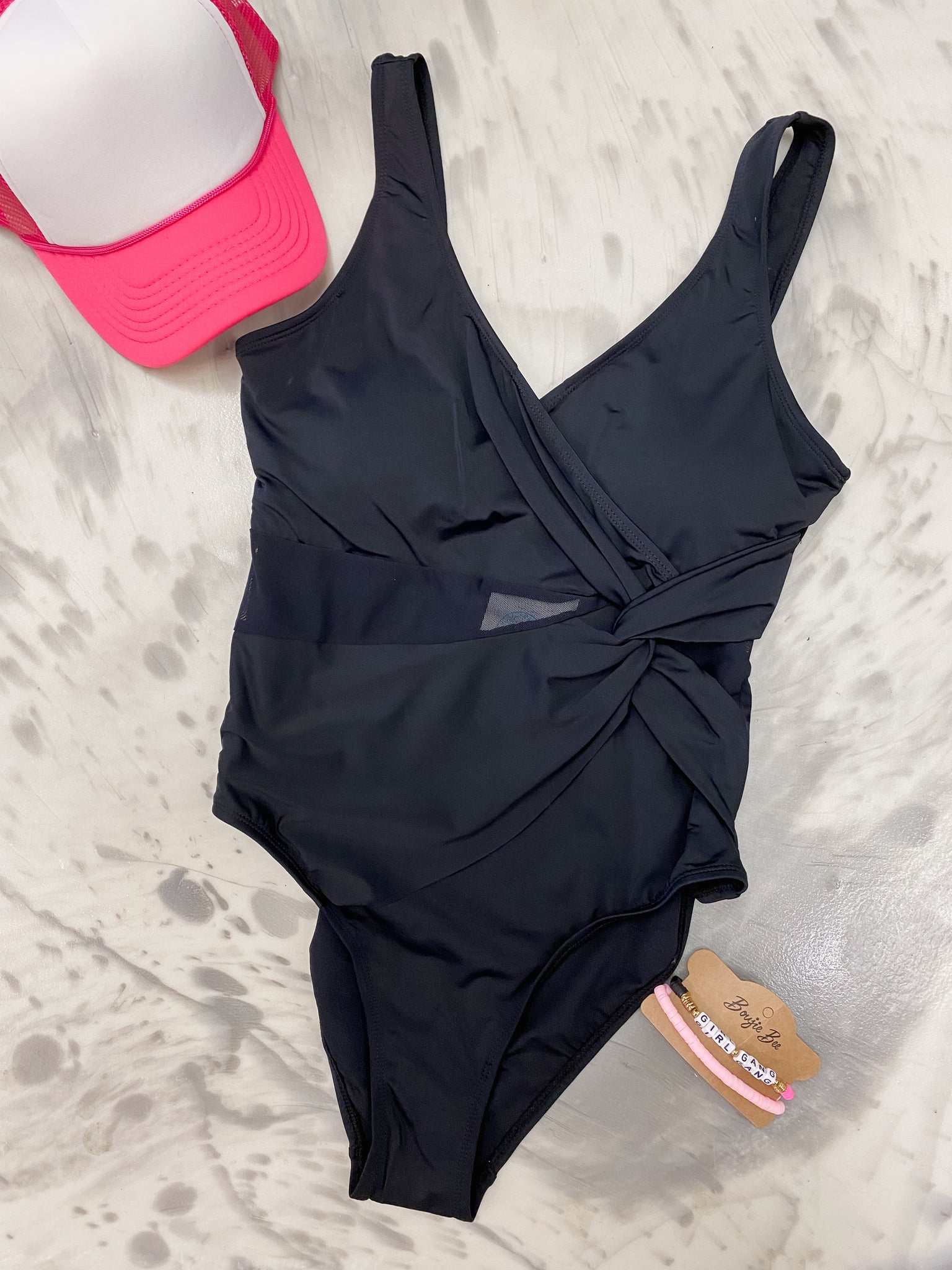 Surplice Twist Front Swimsuit