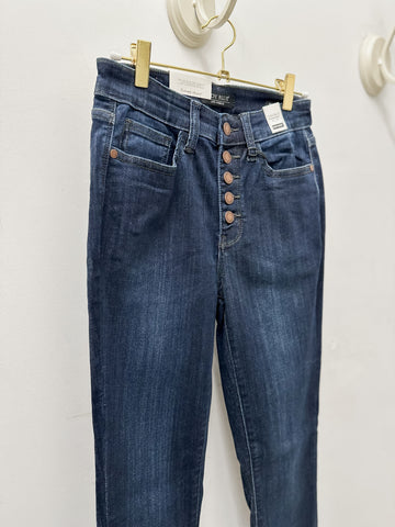 Judy Blue HW Button Fly Hand Sanded Resin Skinny