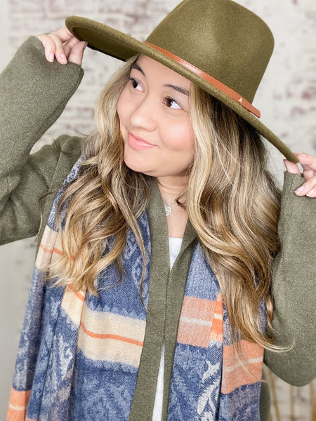Teardrop Fedora Olive