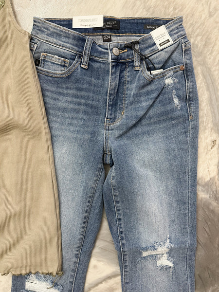 Judy Blue MR Destroy & Cuff Skinny