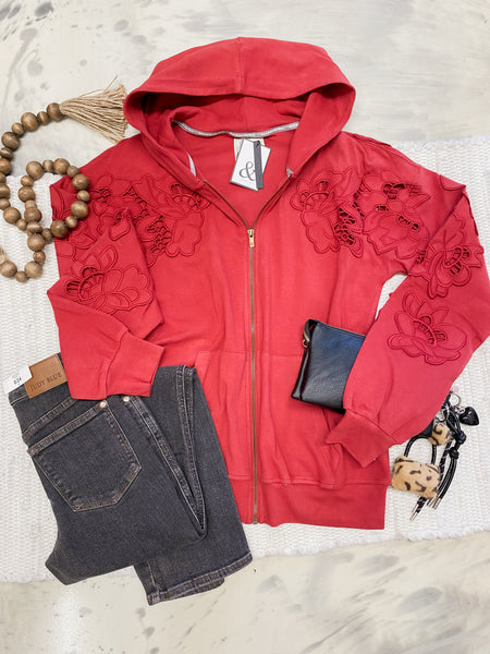 Ampersand Avenue University FullZip Love Story Crimson