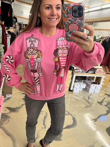 Sequin Nutcracker Sweater Crew