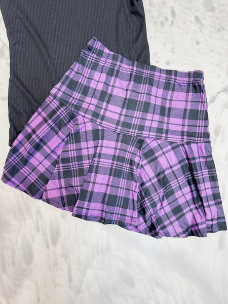 Purple Vibes Skirt with Built in Shorts