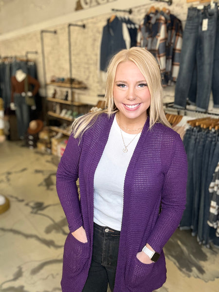 Bonnie Waffle Fall Cardigan