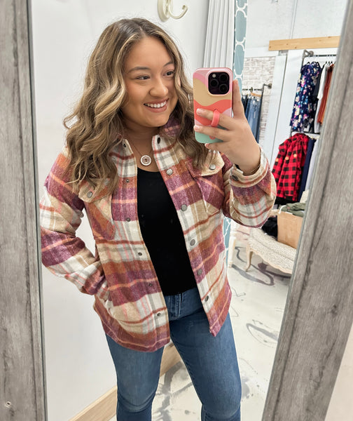 Sunset Plaid Norah Plaid Shacket