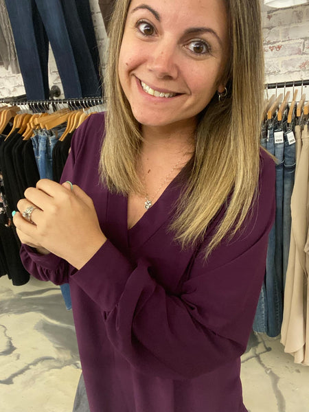 Pleated Day to Night in Plum