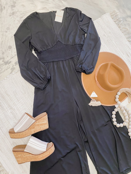 Rouched Palazzo Jumpsuit