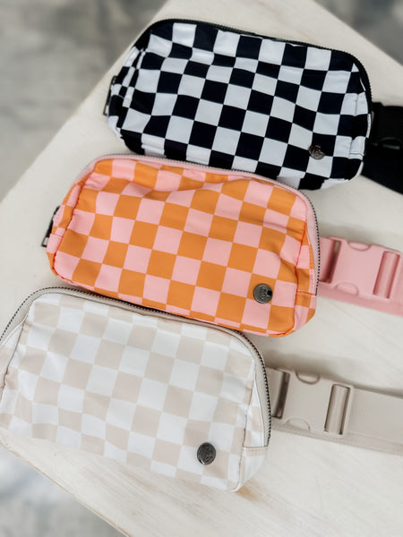 Checkered Belt Bags