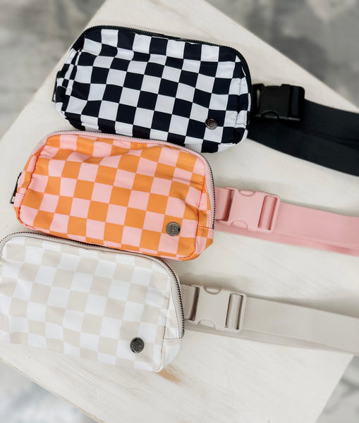 Checkered Belt Bags