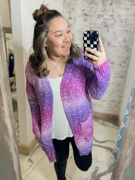 Blakeley Purple Ombre Cardigan