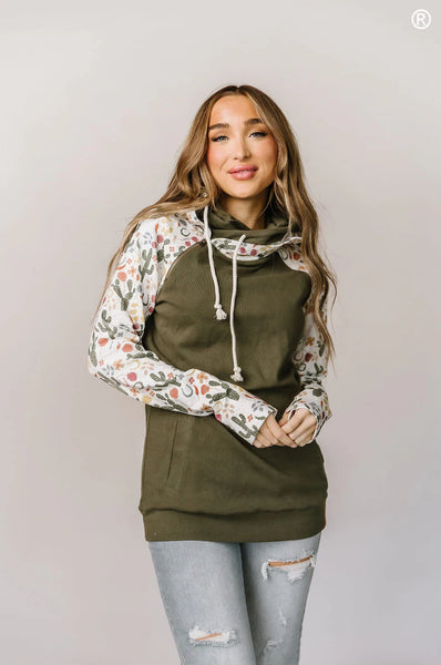 Ampersand Ave Double Hoodie Cactus Blossom