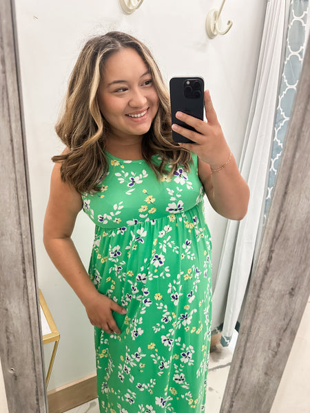 Samantha Maxi Dress Green Floral
