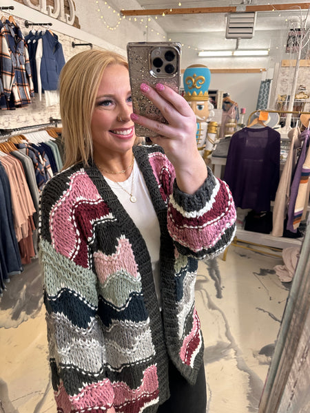 Hand Crochet Knit Cardigan