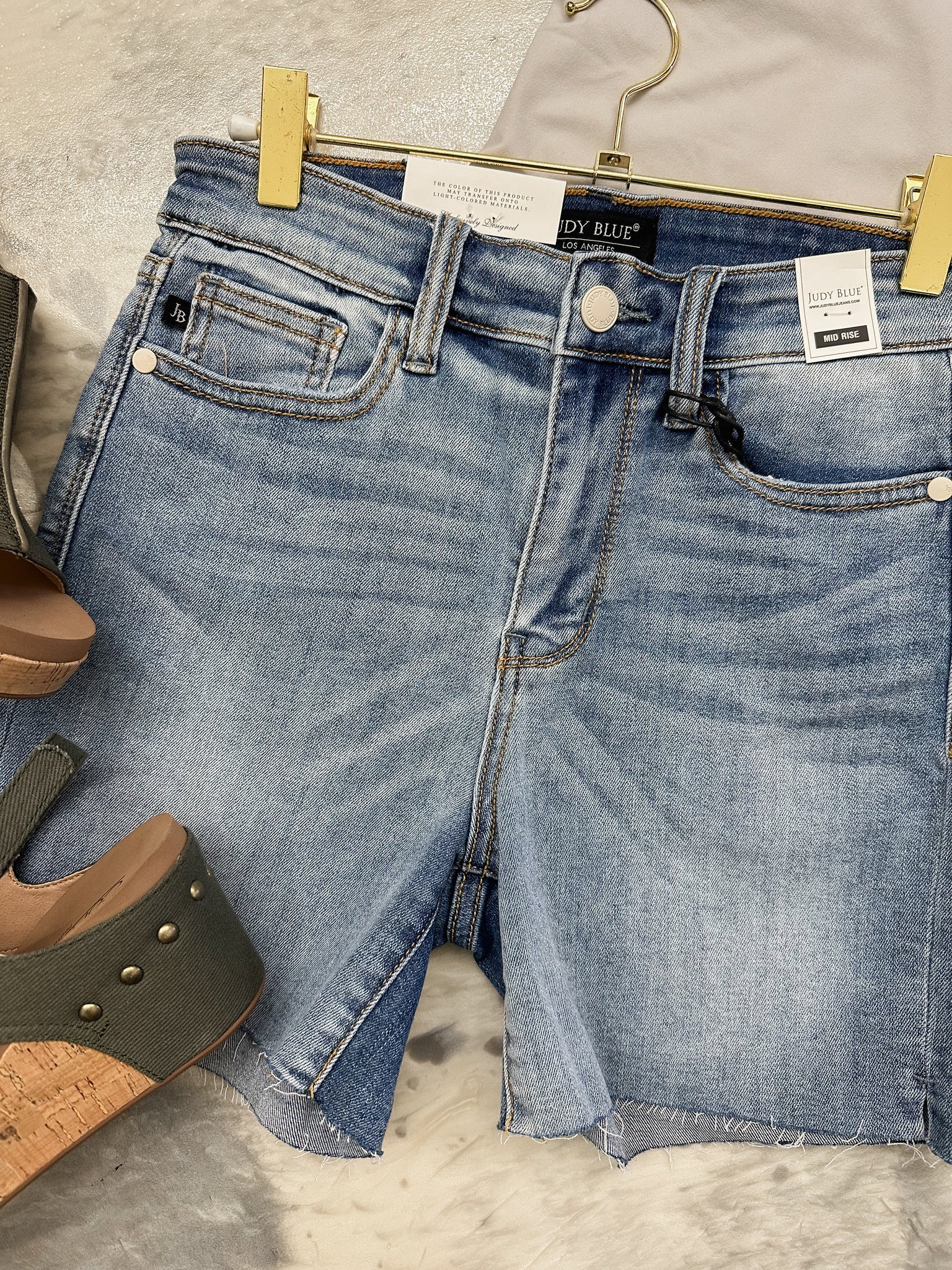 Judy Blue MR Raw Hem Shorts