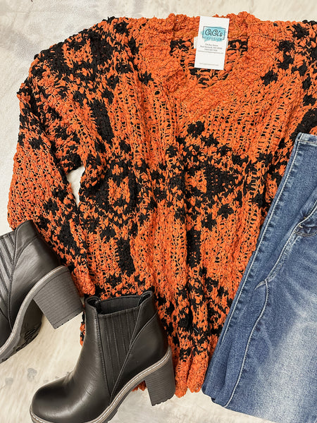 Aztec Popcorn Sweater