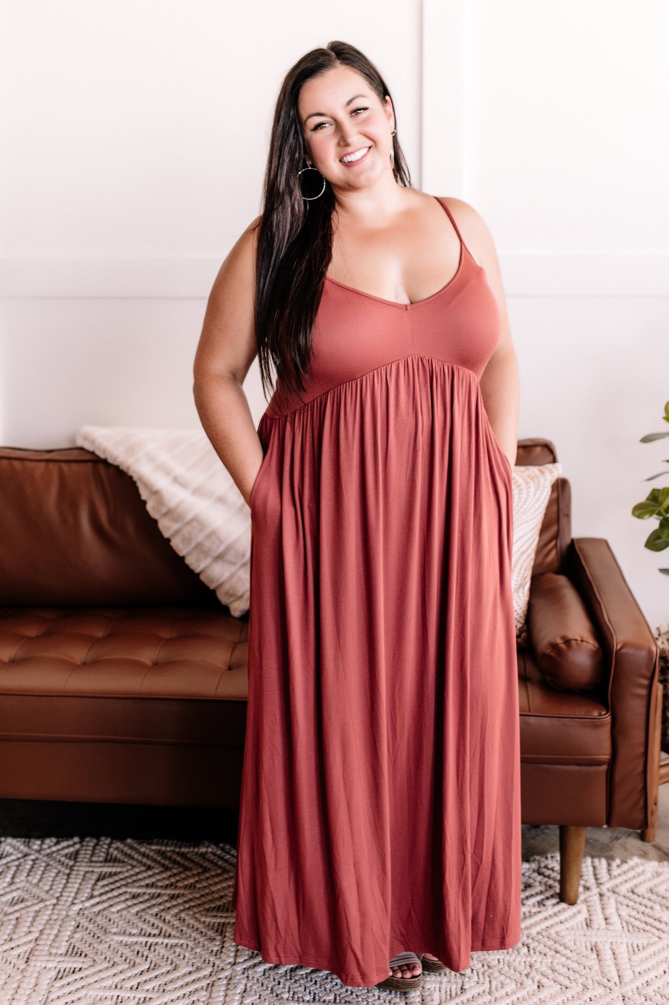 Be Enviable Maxi Dress In Rustic Rose