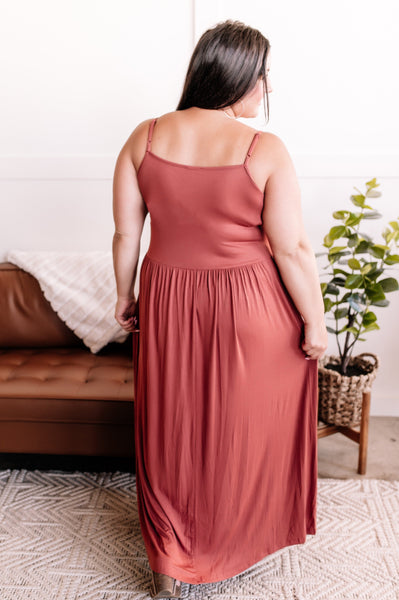 Be Enviable Maxi Dress In Rustic Rose