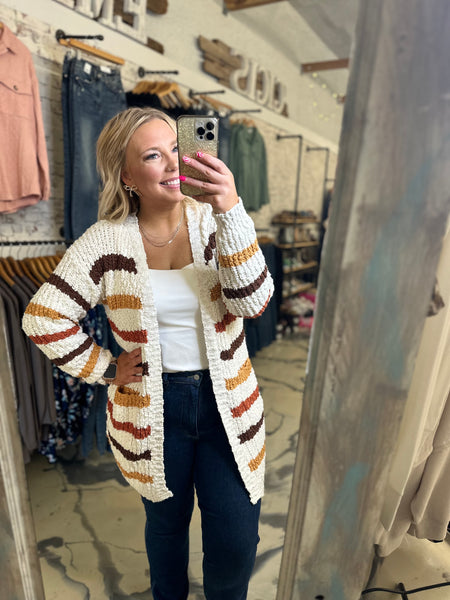 Michelle Mae Fall Stripe Cardigan