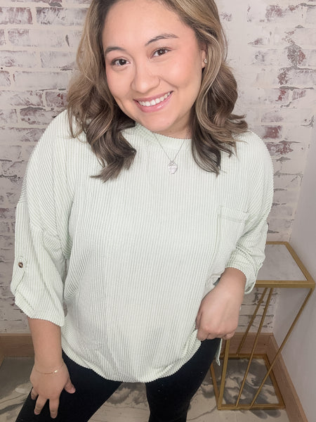 Oversized Corded Knit Roll