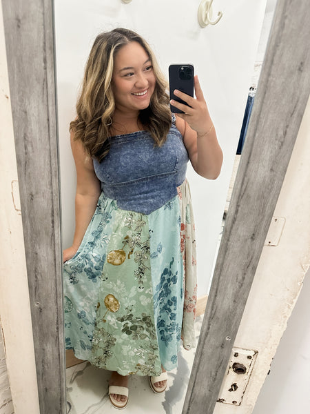 Take me Dancing Denim Maxi