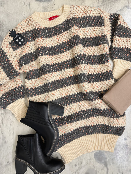 High Boots Speckled Sweater Dress