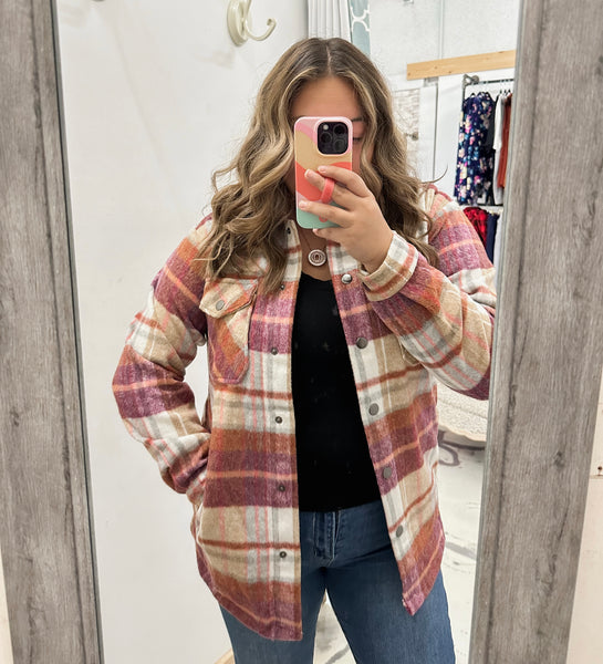 Sunset Plaid Norah Plaid Shacket