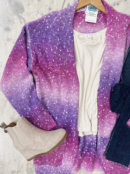 Blakeley Purple Ombre Cardigan
