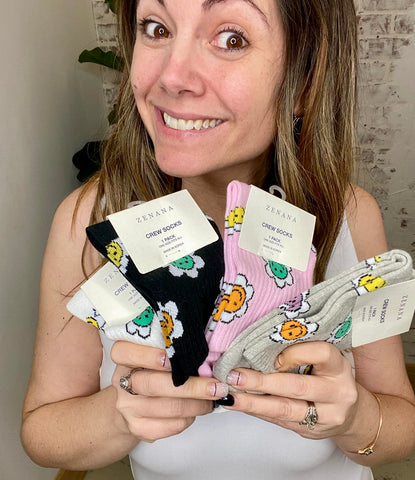 Crew Smiley Socks
