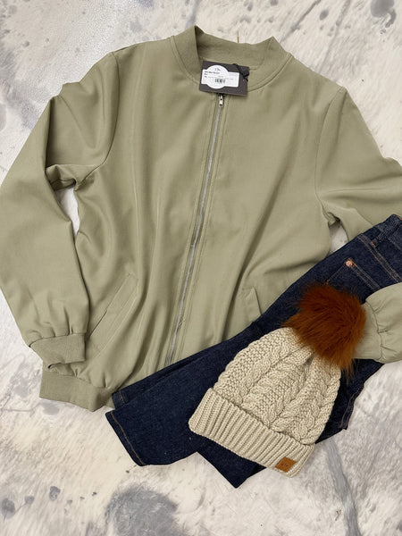 Ampersand Ave Sage Green Bomber