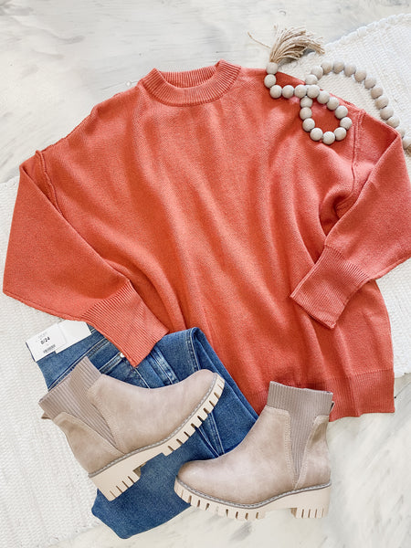Michelle Mae Aurora Cozy Sweater in Pumpkin Spice