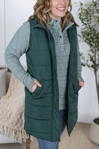 Michelle Mae Harlow Vest in Hunter Green