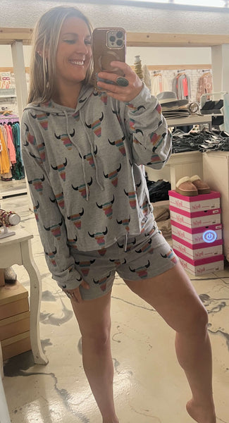 Striped Skull Lounge Wear Set